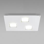Fabbian Quarter - weiße LED-Deckenlampe 3flg.