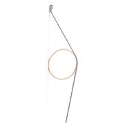 FLOS Wirering Grau LED-Wandleuchte, Ring pink