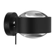 Puk Maxx Wall+ LED Linsen klar, schwarz matt/chrom