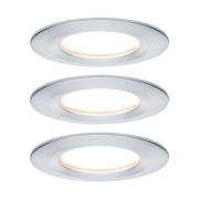 Paulmann LED-Einbauspot Nova Coin 3er aluminium rund dimmbar