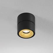 Egger DLS Deckenspot Clippo, dim-to-warm, schwarz/gold