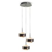 LED-Pendellampe Puk Meg Maxx Drop Trio, nickel