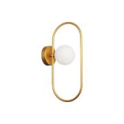 Wandleuchte Fancy mit Glasschirm, gold