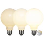 LED-Globelampe E27 G95 7,5W 3-step-dim, opal