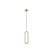 LED-Pendellampe Irma, goldfarben/klar