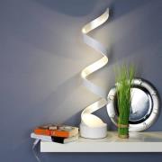 LED-Tischleuchte Helix, Höhe 66 cm, weiß-silber