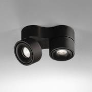 Egger Clippo Duo LED-Deckenspot, schwarz, 2.700K