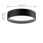 Louis Poulsen LP Circle Decke, Ø 26,7 cm schwarz