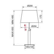 Aluminor Quatro Up Tischlampe ebenholz/chrom