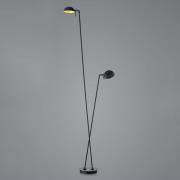 LED-Stehleuchte Samy 2-flammig 180cm schwarz/gold