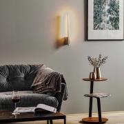 Quitani LED-Wandlampe Tolu, vertikal, nickel, Höhe 45 cm