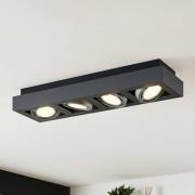 Arcchio Deckenstrahler Ronka, 65 cm, 4-flammig, grau, GU10