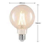 LED-Lampe E27 8W 2.700K G95 Globe, Filament, klar