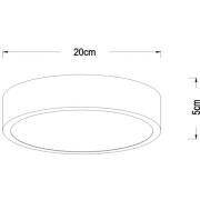 LED-Deckenleuchte Unar, schwarz, Ø 20 cm