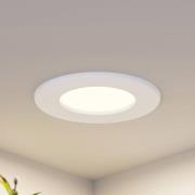 Prios LED-Einbaulampe Cadance, weiß, 11,5cm, 2er, dimmbar