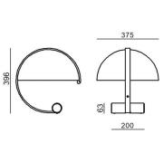 Stilnovo Meta LED-Tischlampe inkl. E27-LED gold