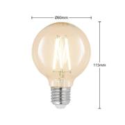 LED E27 8W G80 2.700K Filament dimmbar klar 3er