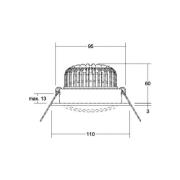 BRUMBERG Kerby-R LED-Einbauspot, 3.000K, schwarz