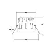 BRUMBERG BB20 Einbau IP65 DALI Anschl.-box schwarz