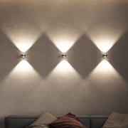 Puk Mini Wall+ LED, Linsen klar, chrom