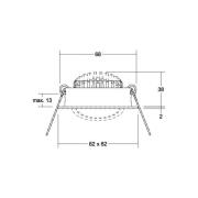 BRUMBERG BB05 LED-Einbauspot on/off Anschlussbox nickel matt