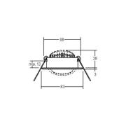 BRUMBERG LED-Einbauspot BB09, RC, Anschlussbox, weiß