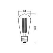 OSRAM LED Vintage 1906 Edison, grau, E27, 11 W, 818, dimmbar