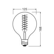 OSRAM LED Vintage 1906, G125, E27, 8,4 W, gold, 824, dim.