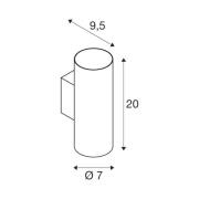 SLV Asto Tube Wandleuchte, GU10, up/down, schwarz