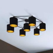 Deckenlampe Staiti schwarz mit Schirmen