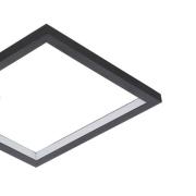 LED-Deckenleuchte Gafares mit Remote eckig schwarz