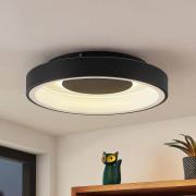 Lindby Izan LED-Deckenleuchte, RBGW, schwarz