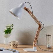Lindby Schreibtischlampe Shivanja, Holz, verstellbar, E27
