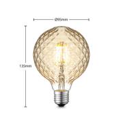 Lucande LED-Lampe E27 G95 4W 2.700K dimmbar amber