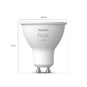 Philips Hue White 5,2 W GU10 LED-Lampe, 2er-Set