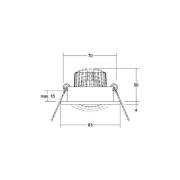 BRUMBERG LED-Einbaustrahler Berrie-R, RC-dimmbar, weiß