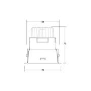 BRUMBERG LED-Spot Binato DALI-dim-to-warm Anschlussbox weiß