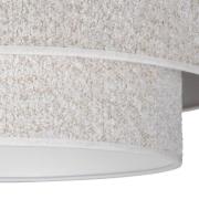 Euluna Deckenlampe Boucle, ecru, Textil, Ø 45 cm, einflammig