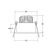 BRUMBERG Tirrel deep LED-Einbauspot on/off, 830, rund, weiß