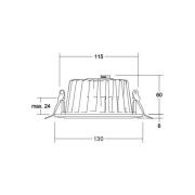 BRUMBERG LED-Einbaudownlight Lydon Mini, weiß, DALI, 3.000 K