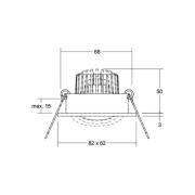 BRUMBERG LED-Einbauspot Tirrel-S, RC, Treiber rund, alu matt