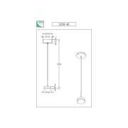 LED-Hängeleuchte Dunk, messing, 1-flammig, 3.000 K, Metall