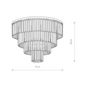 Deckenleuchte Cristal, transparent/silber, Ø 71cm