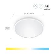 WiZ SuperSlim LED-Deckenleuchte CCT Ø55cm weiß