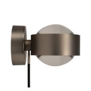 Wandleuchte Puk Wall Mini Plus, nickel matt, Glas, drehbar