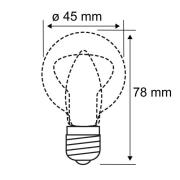 LED-Lampe E14 5W Tropfen 2.700K matt, dimmbar