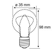 LED-Kerzenlampe E14 4,8W Filament 2.700K dimmbar