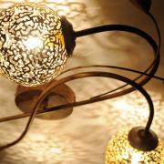 Deckenlampe Greta in floralem Design, 4-fl.