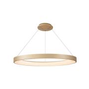 LED-Hängeleuchte Niseko II, Fernbedienung, Ø 65cm goldfarben