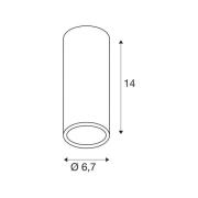 SLV Deckenleuchte Enola B, messingfarben, Alu, Höhe 14 cm